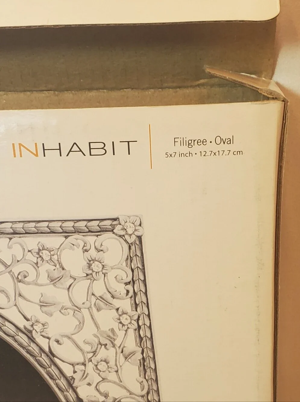 Inhabit Vtg 2006 Silver Pewter Ornate Filigree Freestanding Picture Frame Macys